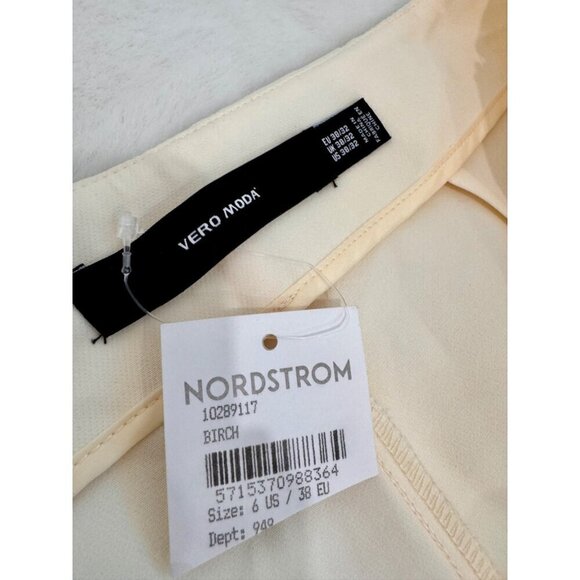 New Vero Moda Women's Size US 6 38/32 Relaxed Trousers WIDE PANT Birch/Beige - Picture 3 of 15